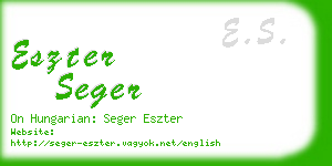 eszter seger business card